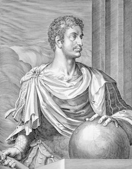 Augustus, Roman Emperor, (c1590-1629). Gaius Julius Caesar Octavianus (63 BC-14 AD) became one of a ...
