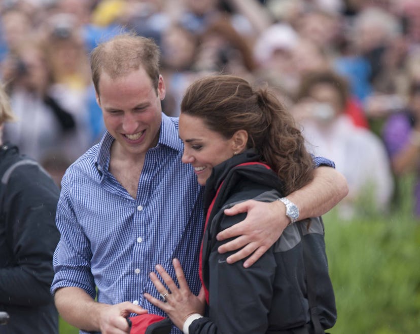 The Duke And Duchess Of Cambridge Arrive On Shore After Rowing Dragon Boats Across Dalvay Lake In Ch...
