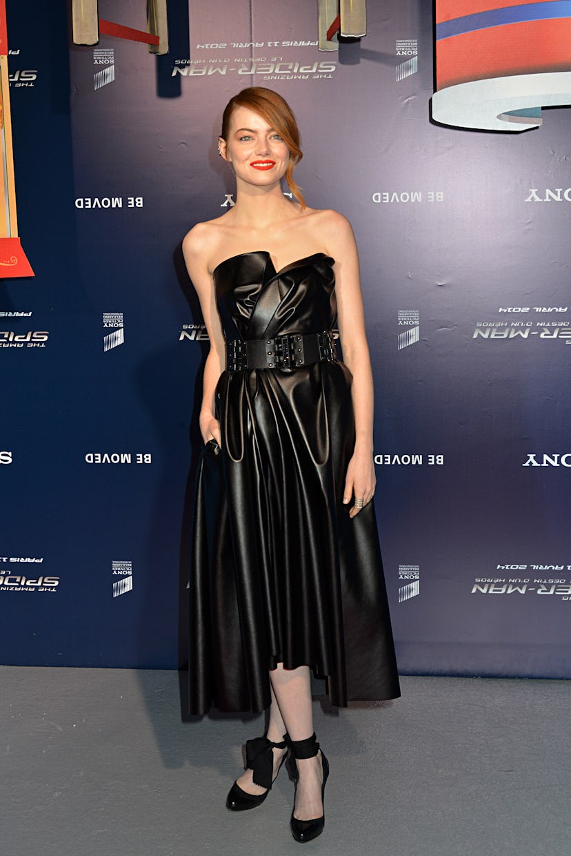 PARIS, FRANCE - APRIL 11:  Emma Stone attends the 'Amazing Spiderman' Paris Premiere At Le Grand Rex...