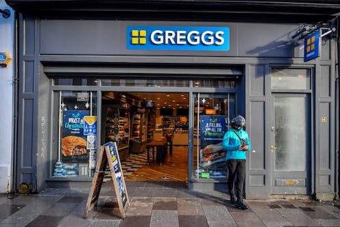 Greggs in Cardiff city centre after tier 4 lockdown, after First Minister Mark Drakeford announced t...