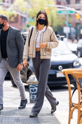 NEW YORK, NEW YORK - APRIL 24: Kendall Jenner is seen in SoHo on April 24, 2021 in New York City. (P...