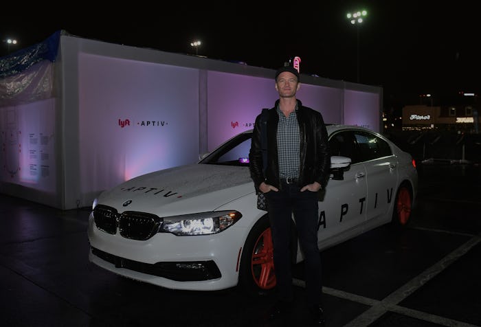 LAS VEGAS, NV - JANUARY 08:  Actor Neil Patrick Harris rides in a Lyft and Aptiv self-driving car du...
