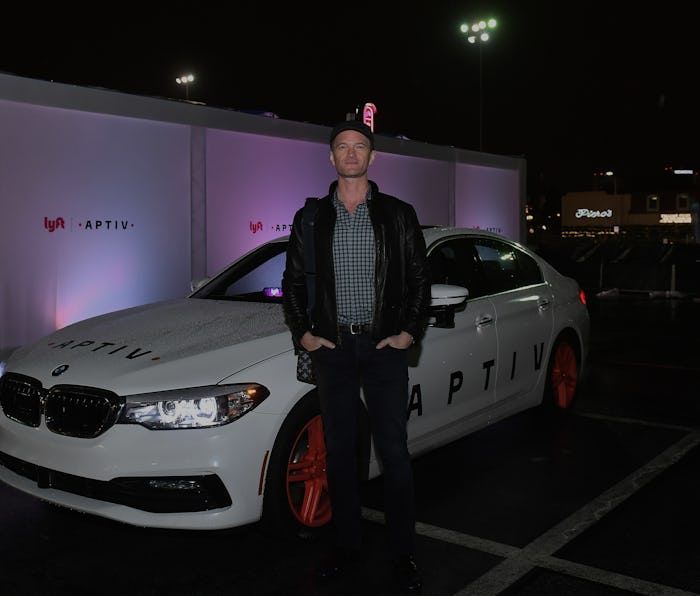 LAS VEGAS, NV - JANUARY 08:  Actor Neil Patrick Harris rides in a Lyft and Aptiv self-driving car du...