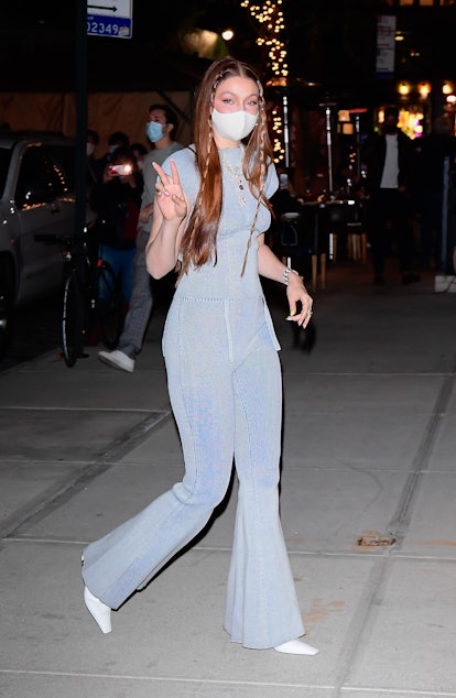 NEW YORK, NY - APRIL 23:  Gigi Hadid is seen at her birthday party in NoHo on April 23, 2021 in New York City. (Photo by Raymond Hall/GC Images)