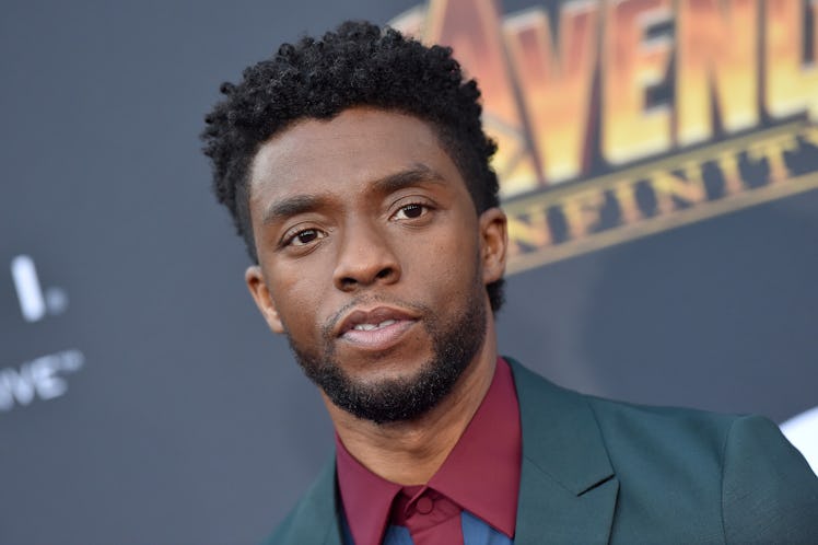 HOLLYWOOD, CA - APRIL 23:  Actor Chadwick Boseman attends the premiere of Disney and Marvel's 'Aveng...