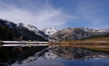 Snow on the mountain peaks at the Squaw Valley Ski resort near Truckee, Calif., as seen on Tuesday N...