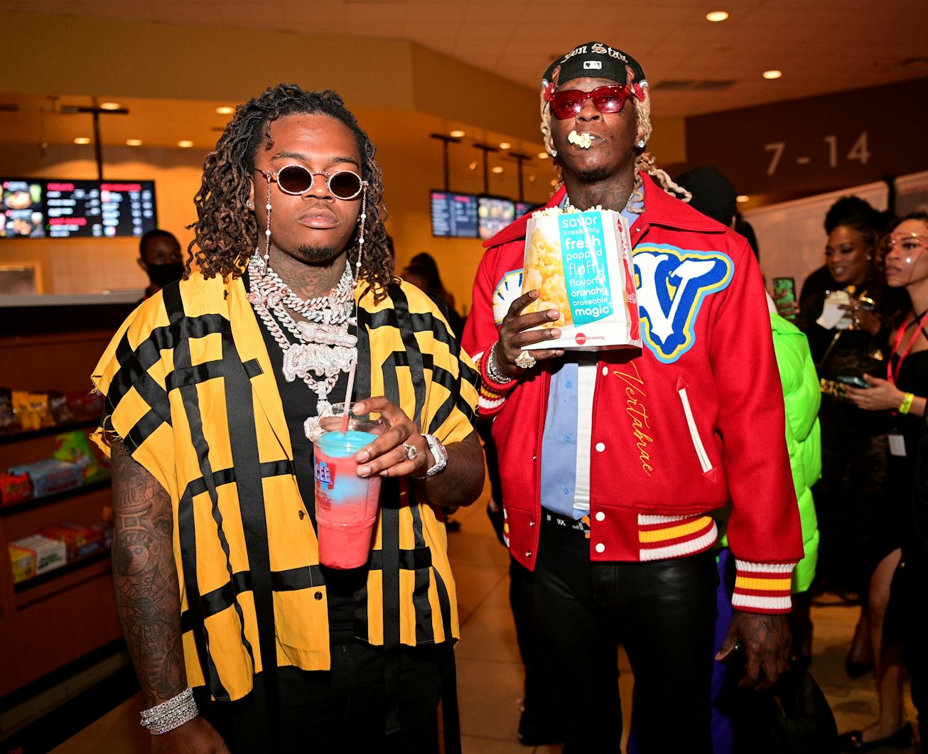 ATLANTA,GA - MARCH 08: Gunna and Young Thug attend "Dutch" Atlanta Premiere at AMC Phipps Plaza on M...