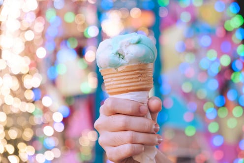 Photo taken in Bangkok, Thailand, ice cream cone scoop