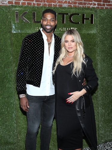 LOS ANGELES, CA - FEBRUARY 17:  Tristan Thompson and Khloe Kardashian attend the Klutch Sports Group...