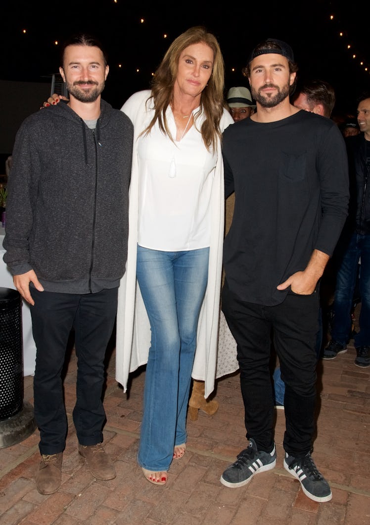 MALIBU, CA - NOVEMBER 19: (L-R) Brandon Jenner, Caitlyn Jenner and Brody Jenner attend the Brandon ...