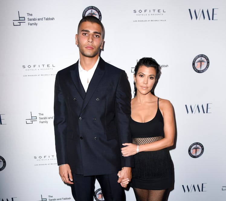 BEVERLY HILLS, CA - MAY 04:  Younes Bendjima and Kourtney Kardashian attend SAMS Benefit for Syrian ...