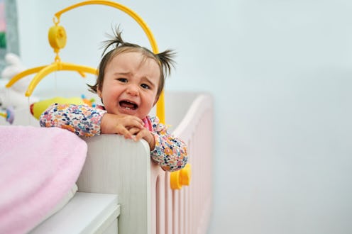 Baby in the crib crying