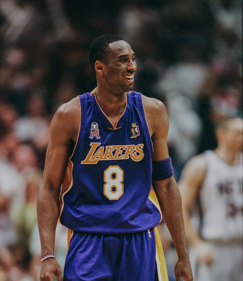 EAST RUTHERFORD, NJ - JUNE 9: Kobe Bryant of the Los Angeles Lakers during Game Three of the NBA Fi...