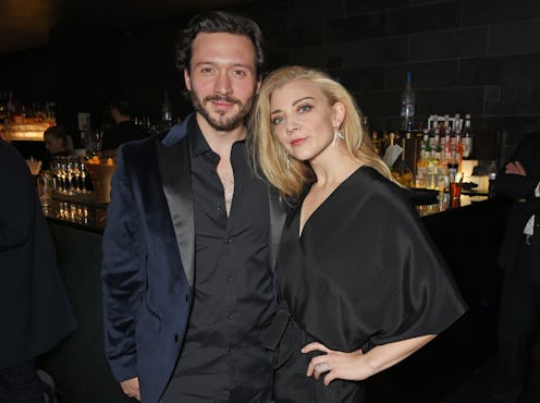 LONDON, ENGLAND - OCTOBER 17: Cast members David Oakes (L) and Natalie Dormer attend the press nigh...