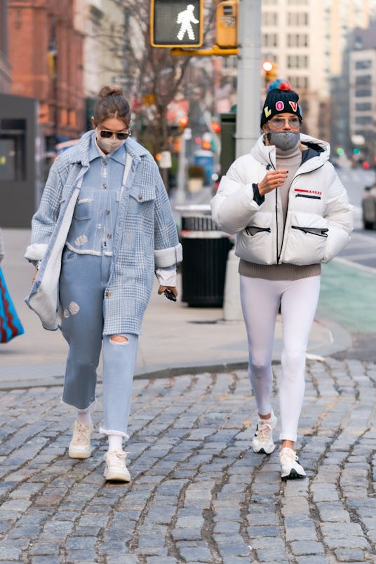 NEW YORK, NEW YORK - JANUARY 13: Gigi Hadid (L) and Yolanda Hadid are seen in NoHo on January 13, 20...