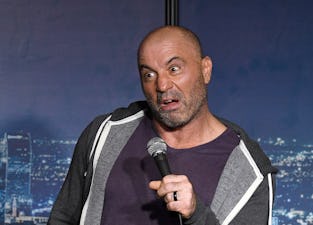 PASADENA, CALIFORNIA - AUGUST 07: Comedian Joe Rogan performs during his appearance at The Ice House Comedy Club on August 07, 2019 in Pasadena, California. (Photo by Michael S. Schwartz/Getty Images)