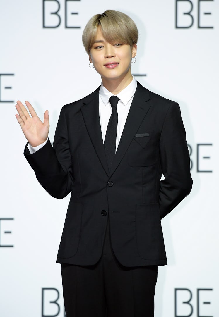 SEOUL, SOUTH KOREA - NOVEMBER 20: Jimin of BTS during BTS's New Album 'BE (Deluxe Edition)' Release ...