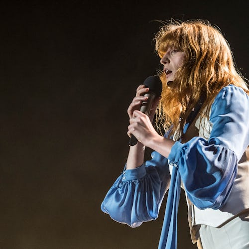 English singer  Florence Welch of the indie rock band Florence and the Machine performs live on stag...