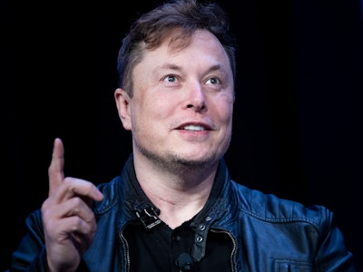 Elon Musk, founder of SpaceX, speaks during the Satellite 2020 at the Washington Convention CenterMa...