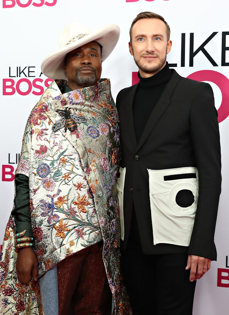 NEW YORK, NY - JANUARY 07:  Billy Porter and Adam Smith attend the world premiere of "Like A Boss" a...