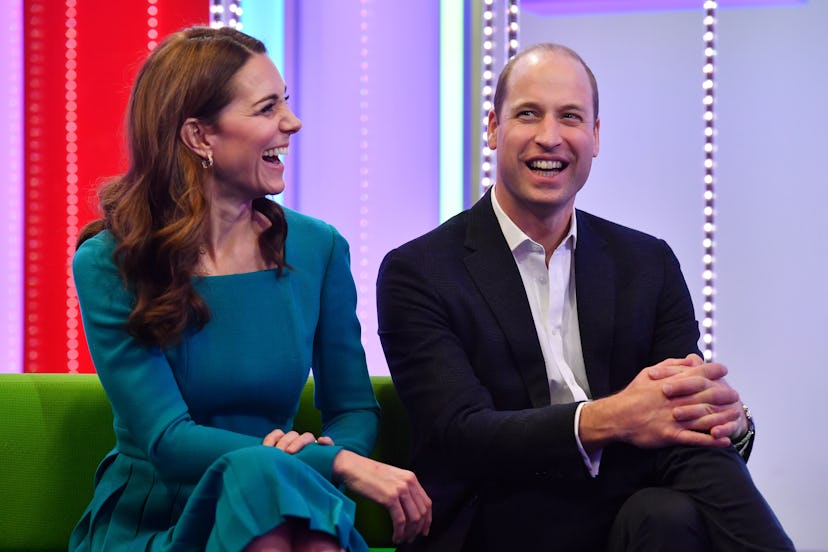 Prince William and Kate Middleton share a laugh.