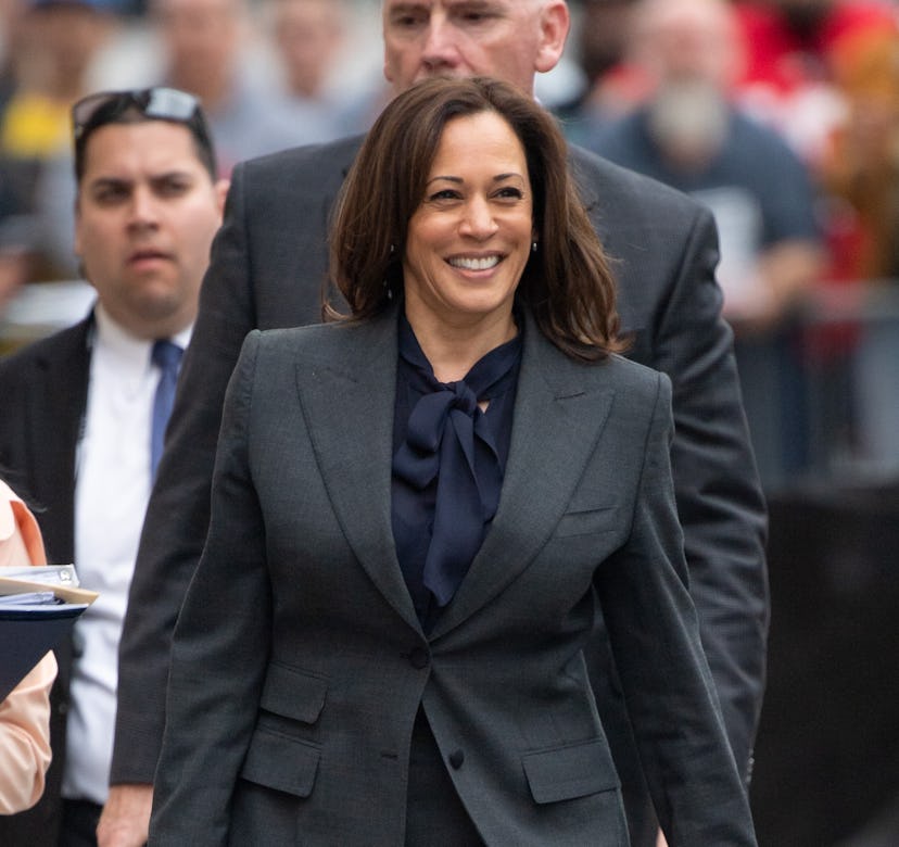 LOS ANGELES, CA - MARCH 19: Senator Kamala Harris is seen at 'Jimmy Kimmel Live' on March 19, 2019 i...