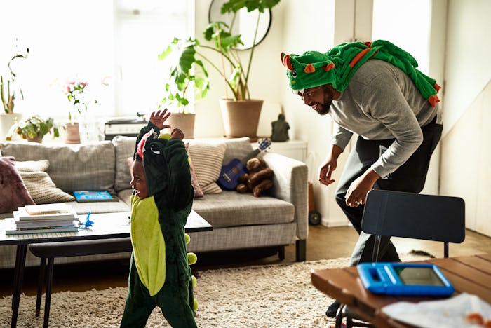 dad and kid playing, Father's Day games and activities