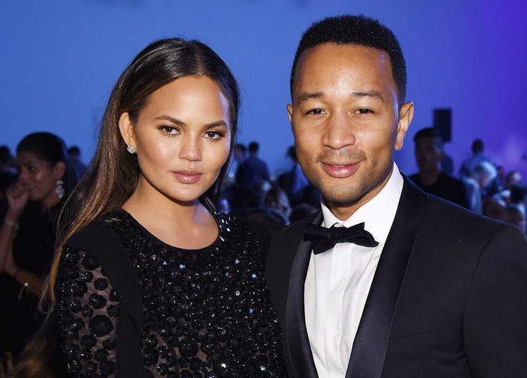 NEW YORK, NY - OCTOBER 17: Chrissy Teigen and John Legend attend the God's Love We Deliver Golden H...