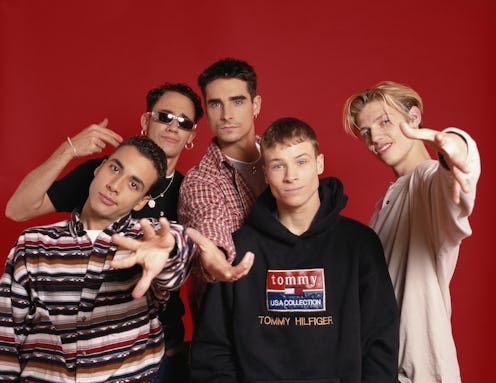 American boyband The Backstreet Boys, circa 1995. They are Brian Littrell, Nick Carter, A. J. McLean...