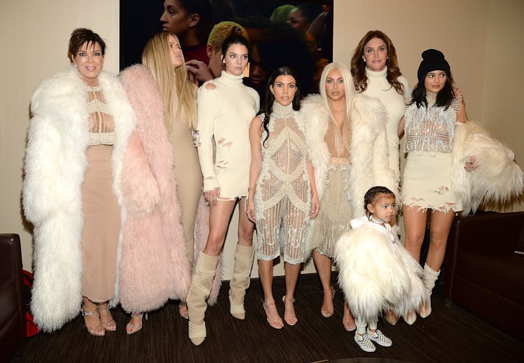 NEW YORK, NY - FEBRUARY 11:  Khloe Kardashian, Kris Jenner, Kendall Jenner, Kourtney Kardashian, Kim...