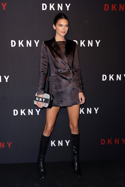NEW YORK, NEW YORK - SEPTEMBER 09: Kendall Jenner  attends as DKNY turns 30 with special live perfor...