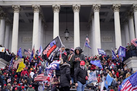 WASHINGTON, DC - JANUARY 06: Protesters gather storm the Capitol and halt a joint session of the 11...