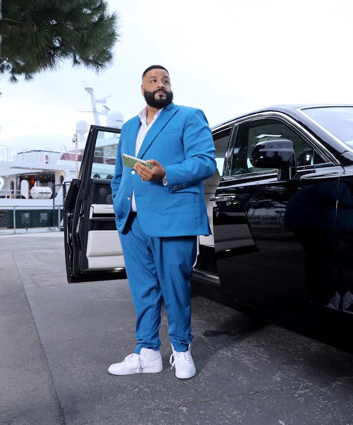 MARINA DEL REY, CALIFORNIA - MARCH 19: DJ Khaled on set during filming of the 2019 Kids Choice Award...