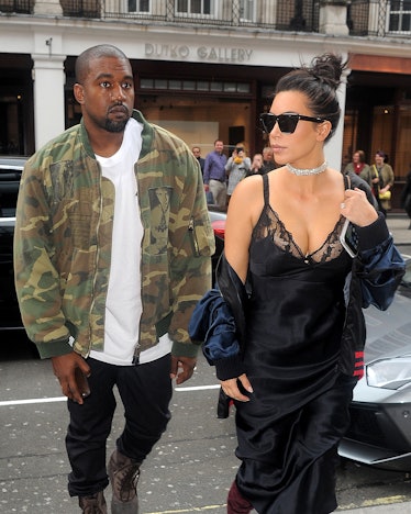 LONDON, ENGLAND - MAY 21: Kim Kardashian and Kanye West lunch date at C restaurant in Mayfair on May...