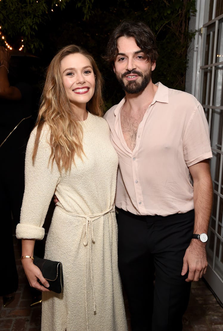 LOS ANGELES, CA - SEPTEMBER 15: Elizabeth Olsen (L) and Robbie Arnett attend the 2017 Gersh Emmy Pa...
