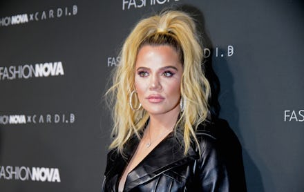 HOLLYWOOD, CA - NOVEMBER 14: Khloe Kardashian attends the Fashion Nova x Cardi B collaboration laun...