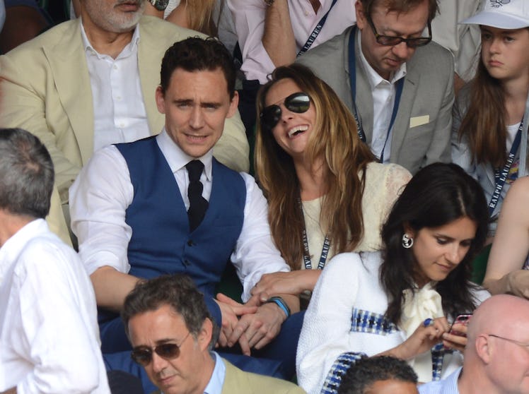 LONDON, ENGLAND - JULY 07:  Tom Hiddleston attends the Mens Singles Final on Day 13 of the Wimbledon...