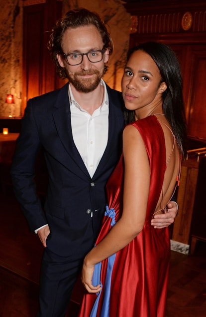 LONDON, ENGLAND - OCTOBER 10:   Tom Hiddleston and Zawe Ashton attend an after party for "Happy Birt...