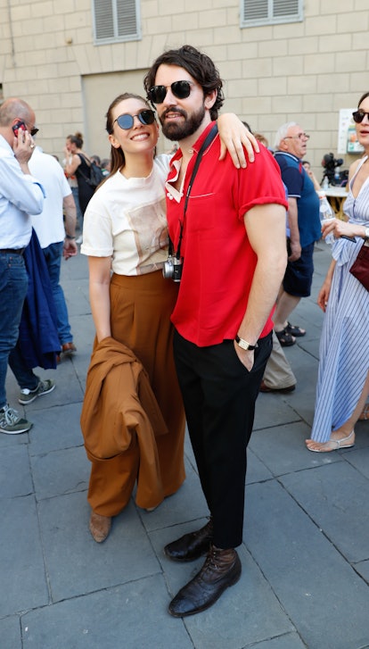 VILLA CETINALE, ITALY - JULY 02: Elizabeth Olsen and Robbie Arnett attend Rosetta Getty's  third ann...