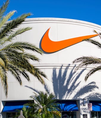 Orlando, USA - February 15, 2014: Photo of facade of Nike Store at Orlando Premium Outlets, located...