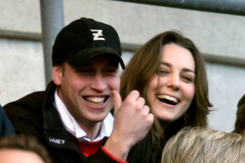Prince William and Kate Middleton hanging out.