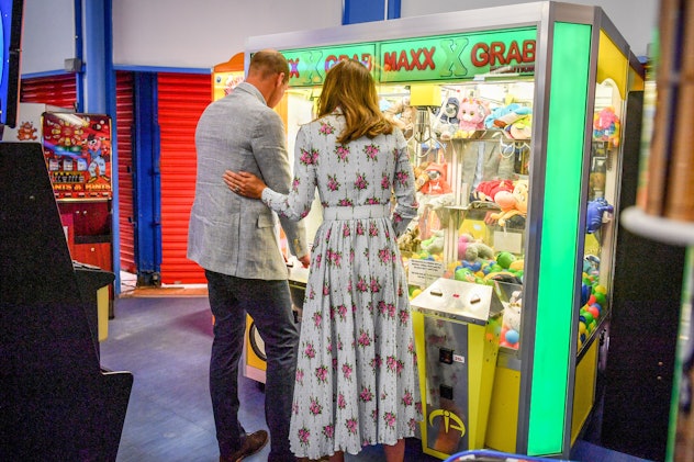 Kate Middleton and Prince William had fun at an arcade.