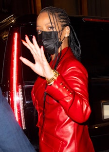 NEW YORK - APRIL 06: Rihanna is seen at Nobu on April 6, 2021 in New York City. (Photo by Gotham/GC ...
