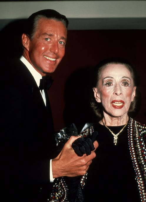New York NY - Circa 1981: Halston and Martha Graham circa 1981 in New York City. (Photo by Robin Pla...