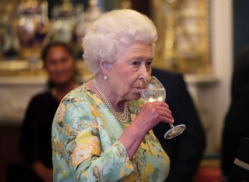 LONDON, ENGLAND - JULY 11: Queen Elizabeth II attends a reception for winners of The Queen's Awards ...