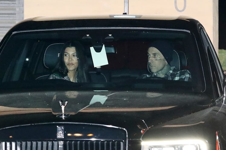 MALIBU, CA - MARCH 20: Kourtney Kardashian and Travis Barker are seen at Nobu restaurant on March 20...