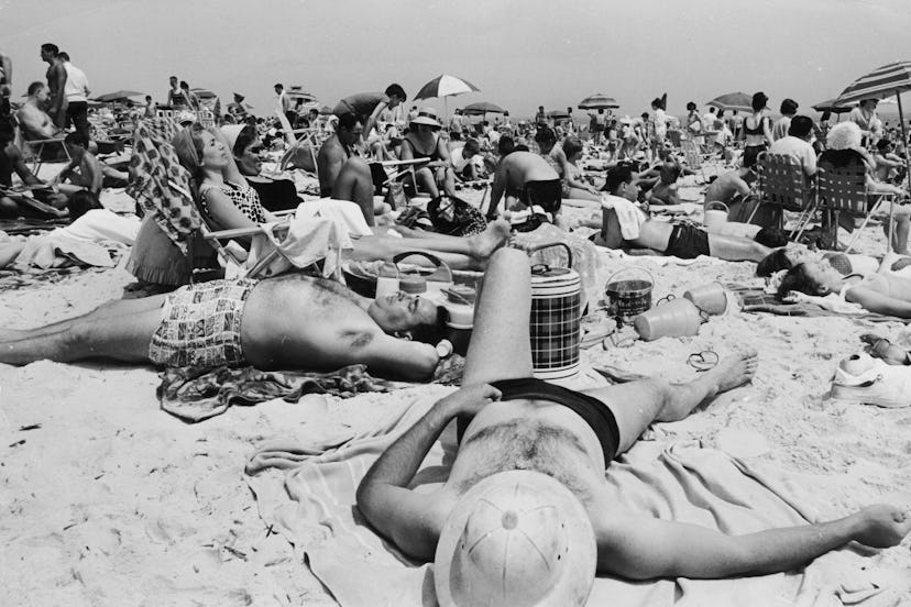 A crowded beach in 1964.