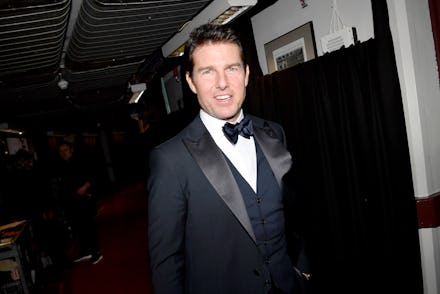 LONDON, ENGLAND - DECEMBER 02: Tom Cruise backstage stage during The Fashion Awards 2019 held at Roy...