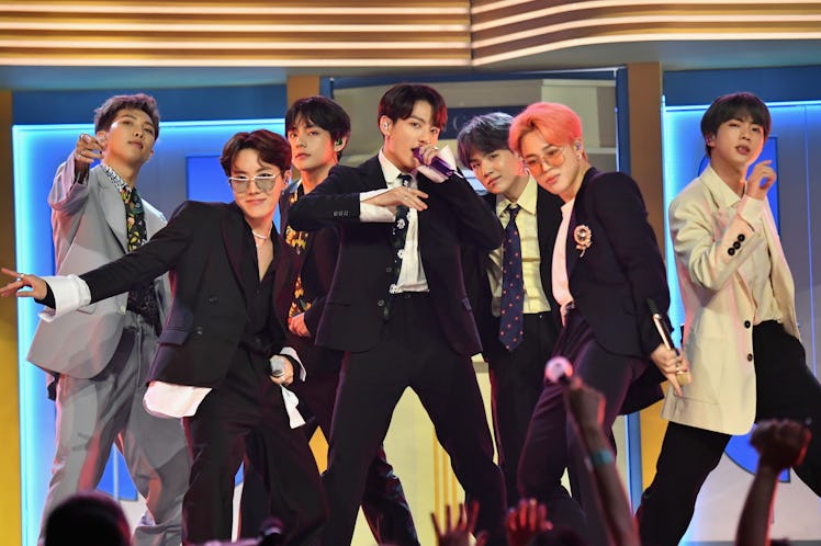 LAS VEGAS, NV - MAY 01:  BTS performs onstage during the 2019 Billboard Music Awards at MGM Grand Ga...