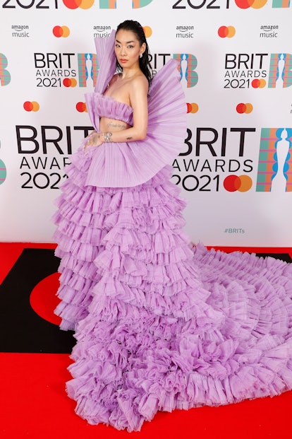 LONDON, ENGLAND - MAY 11: Rina Sawayama attends The BRIT Awards 2021 at The O2 Arena on May 11, 2021...
